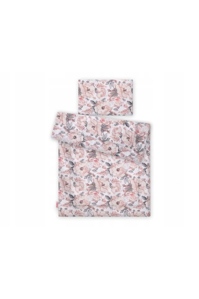 Bobono Set de lenjerie de pat pentru copii cu umplutură 135x100 cm - trandafi...