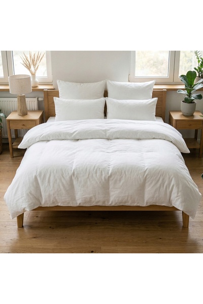 J W SAX 135x200 Lenjerie de pat din bumbac premium alb J&W Alabaster Freshness