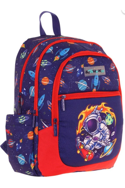 KAUKKO Astronaut Patterned Navy Blue School Bag |   Children's Backpack