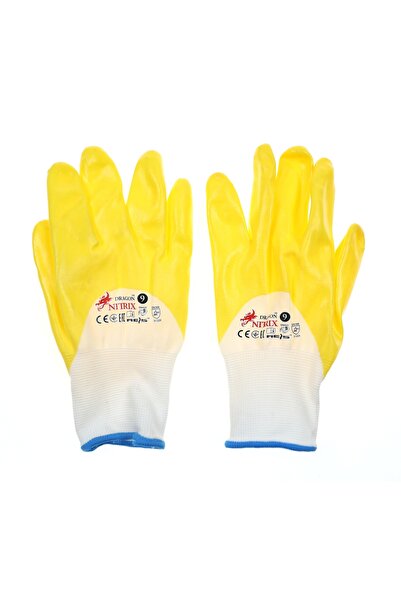 OEM Manusi Nitrix, poliester + nitril, galben, marimea 9