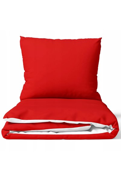 J W SAX 180x200 Roșu Alb Lenjerie de pat din bumbac premium J&W Carmine White