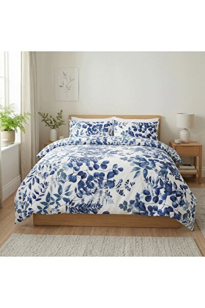 J W SAX Lenjerie de pat 135x200 In The Leaves Bumbac Premium J&W Eucalipt Alb...