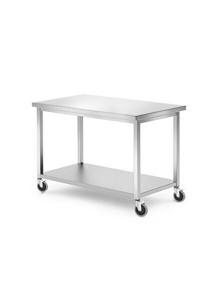 HENDI Masă mobila cu raft - înșurubată, adâncime: 600 mm., Kitchen Line, 1200...