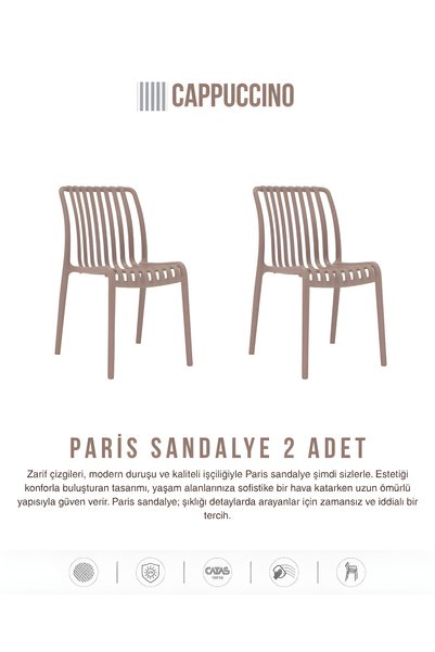 Daim Plastik PARİS | 2 ADET KOLSUZ LUX CAFE & RESTAURANT SANDALYESİ