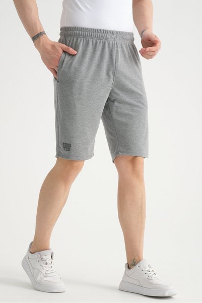 Shooter Sportswear Light Gray Men's Two-Thread Shorts