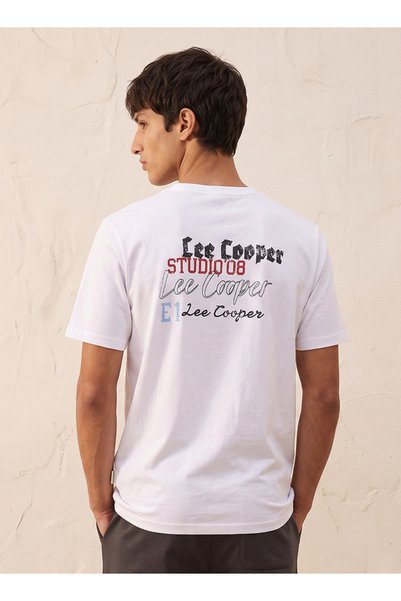 Lee Cooper تي شيرت برقبة دائرية وشعار