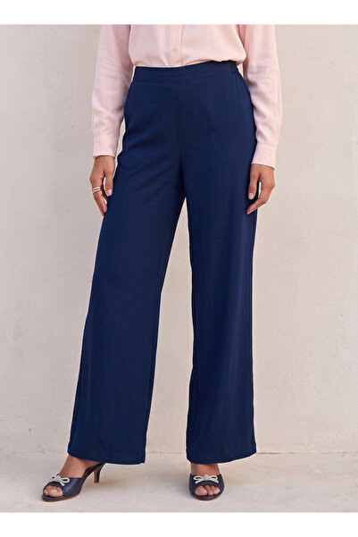 FAV Basics Relaxed Fit Palazzo Pants with Semi-Elastic Waistband