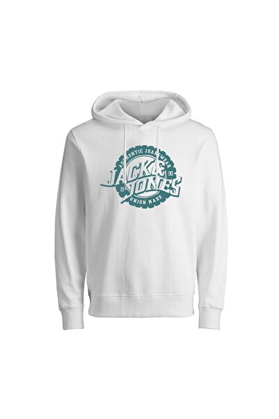 Jack & Jones JPRBLUBARON Φούτερ με κουκούλα FST 12288087-ΛΕΥΚΟ Λευκό