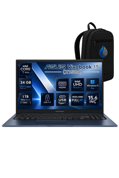 ASUS Vivobook 15 Intel Core 7 150U 24 GB DDR4 1 TB SSD 15.6'' FHD Windows 11 ...