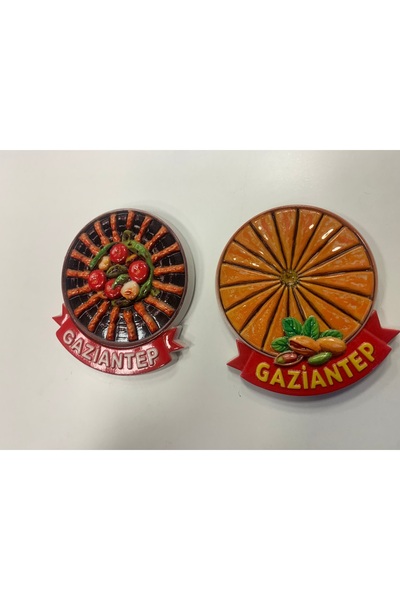 HAKSAL GÜMÜŞÇÜLÜK Gaziantep Baklava ve Patlıcan Kebaplı 2 tane magnet