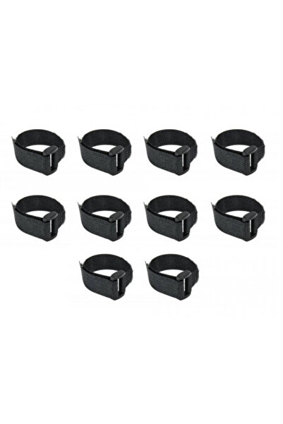 dedra Set de 10 curele cu arici, negre, 16 x 310mm