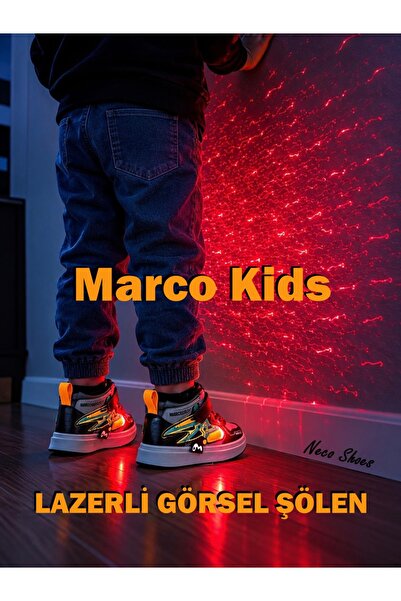 Marco Kids LAZER IŞIK ÖZELLİKLİ, ORTOPEDİK, İÇİ PELUŞ SONBAHAR-KIŞ ÇOCUK SPOR...