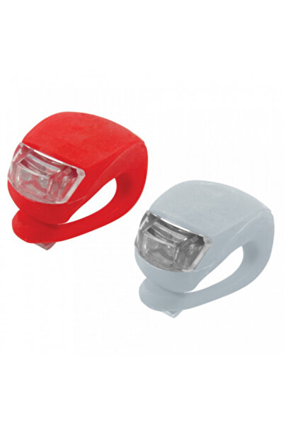 Silverline Set de 2 lumini LED pentru bicicletă, față-spate, din silicon