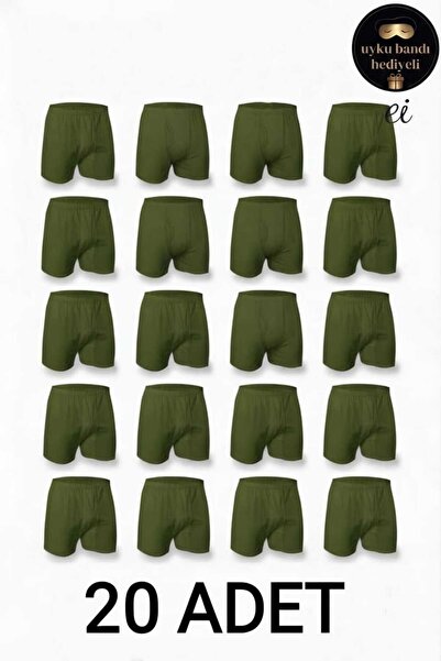 Seher Yıldızı 20-Pack 100% Cotton Men's Long Boxer Briefs - Comfortable Fit C...