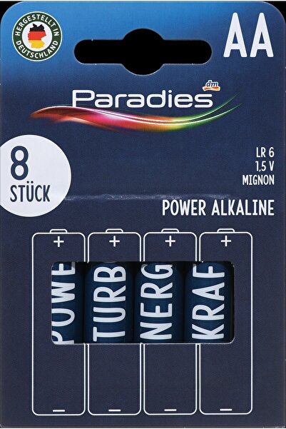paradies Baterii alcaline AA, LR 6, 15 V, 8 buc