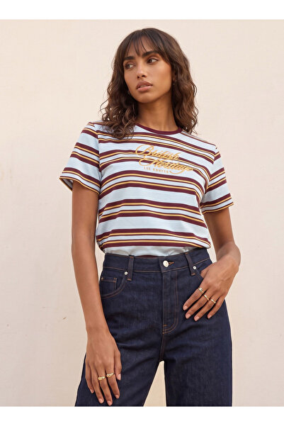 Lee Cooper تي شيرت قطني بقصة مريحة مع شعار