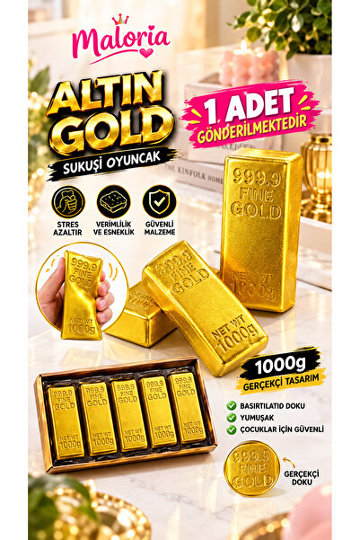 Maloria ALTIN TEREYAĞI | GOLD BUTTER | Stres Oyuncağı - 1 Adet