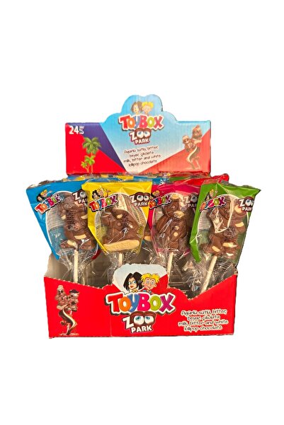 Toybox Zoo Park Figürlü Sütlü-Bitter-Beyaz Çikolata 24,Lü Kutu