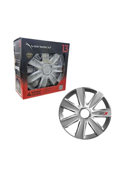 OEM Versaco Σετ Τάσια Αυτοκινήτου 4τμχ 13" Ασημί - Wheel Covers