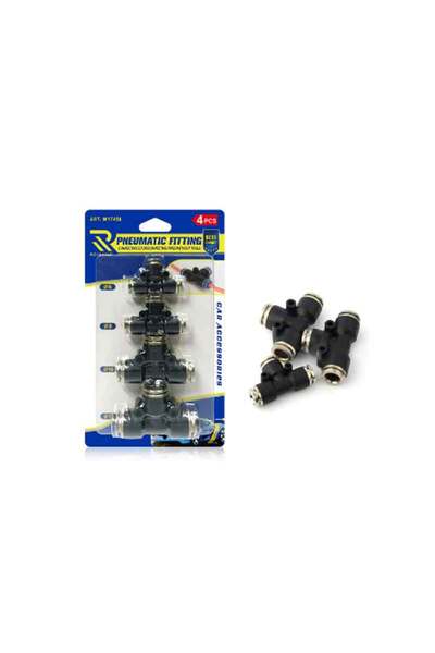 OEM Rchang Συνδετικά Δικτύου Αέρος 4τμχ Τ 6mm – 8mm – 10mm – 12mm - Pneumatic...
