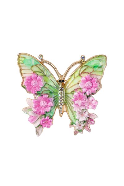 asc.home Kelebek model Pembe detay Yaka iğnesi Broş 5 cm
