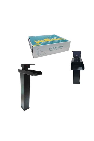 OEM Sanitary Wares Μαύρη Μπαταρία Νιπτήρα με Ρουξούνι Καταρράκτη - Black Basi...