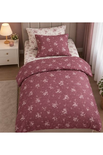 Gasel Home 120x200 Yataklar İçin Pamuklu Çarşafı Lastikli Nevresim Takımı ( 2 Yastıklı ).