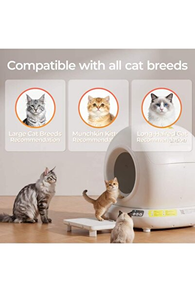 destroyer 78 Litre Akıllı Otomatik Kedi Tuvaleti – Wi-Fi Kontrollü, 10 Sensör...