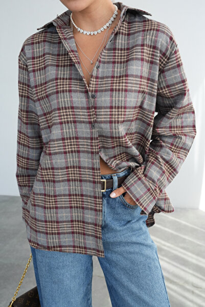 Lupies Women's Plaid Lumberjack Oversize Shirt