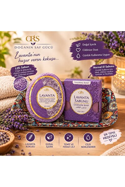LAVANTA KOKULU DOĞAL SÜNGERLİ SABUN