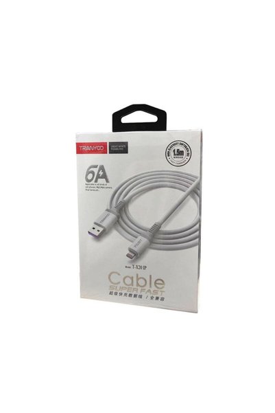 OEM Tranyoo Καλώδιο δεδομένων lighting IOS 6A 1.5m T-X20 IP - Fast charger cable