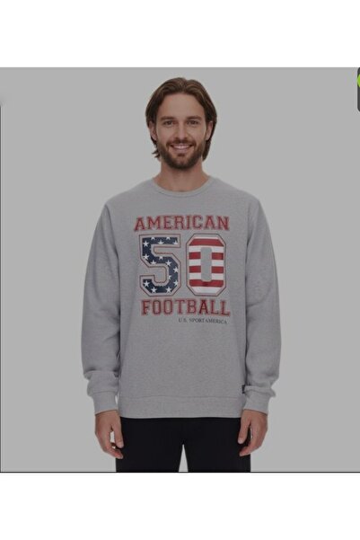 Generic Brand US SPORT AMERICA Hanorac Fara Gluga Si Imprimeu Barbati