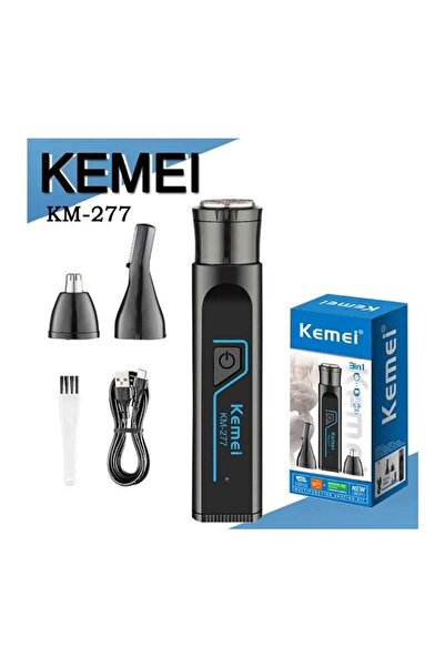 OEM Kemei Ξυριστική Μηχανή Προσώπου Επαναφορτιζόμενη KM-277 - 3in1 Multifunct...