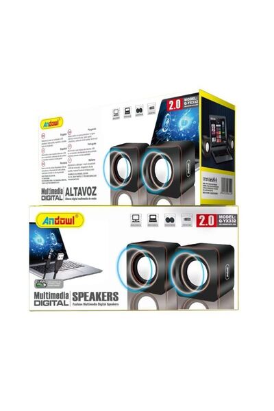 OEM Andowl Ηχεία Υπολογιστή 2.0 Multimedia Q-YX332 - Mobile Desktop Multimedi...