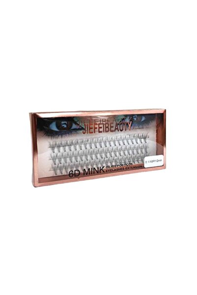 OEM Jiefei Beauty Βλεφαρίδες Τουφάκια 6D Mink 0.1/10P/12mm - Eyelash Extension