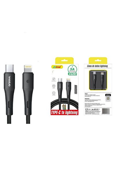 OEM Andowl Καλώδιο Δεδομένων Type-C σε Lightning 1m 3A Q-SJ202 - Data Cable