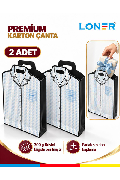 Loner Kutu Karton Çanta, Hediye Paketi, Hediye Kutusu, Karton Poşet Çanta, Kr...