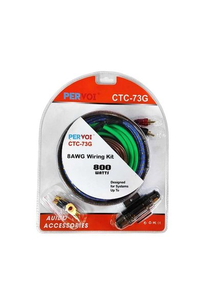 OEM PERVOI Σετ Καλωδίων Ενισχυτή Αυτοκινήτου 800W CTC-73G - 8AWG Wiring Kit C...