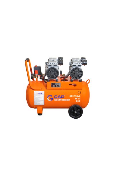 GAP KOMPRESÖR Hava Kompresörü Sessiz ve Yağsız 50 Litre 2 Hp