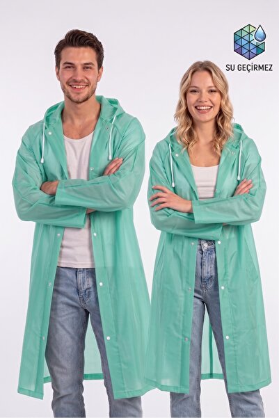 İMEXTECH Unisex Mint Eva Fabric Water and Windproof Raincoat