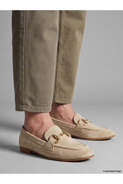 LC Waikiki Özmarka New Season Beige Suede Look Women's Loafer