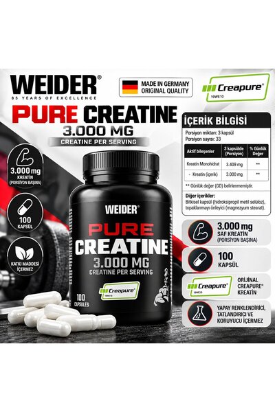 Weider Pure Creatine Creapure 3000 Mg 100 Caps