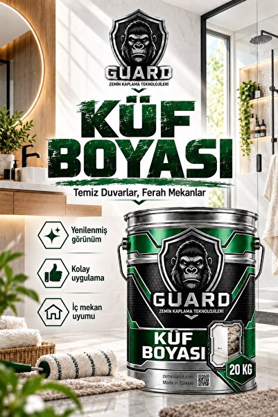 SARAS KİMYA GUARD Küf Boyası - Rutubet ve Nem Önleyici Yalıtım Boyası (İç Mek...