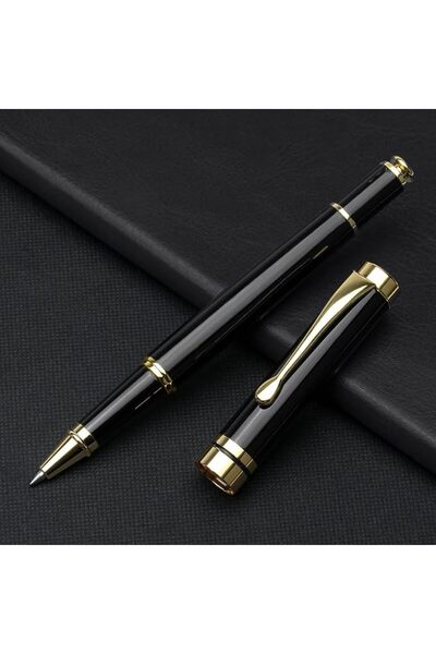 YRQX Ballpoint Pen Gift Set, 0.5mm Black Ink Pen with 2 Refills and Gift Box