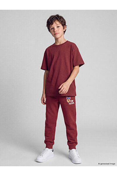 LC Waikiki Vizyon New Season Burgundy Boys' Jogger Sweatpants
