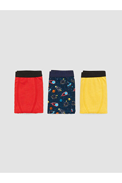 LC Waikiki Özmarka New Season Mixed Boys' Boxer Shorts 3-Piece Set