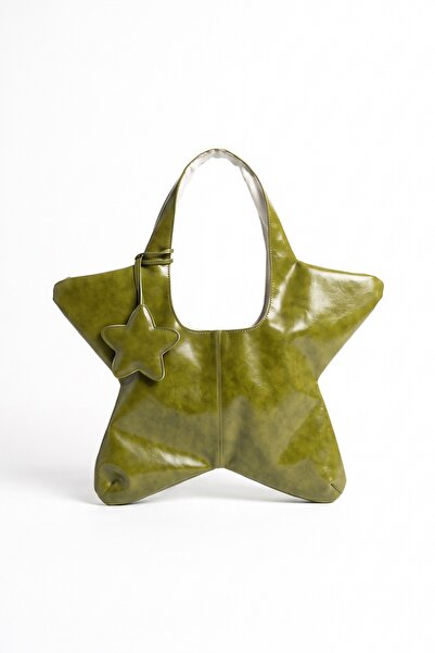 BAHELS Staria Green Star Charm Tote Shoulder Bag