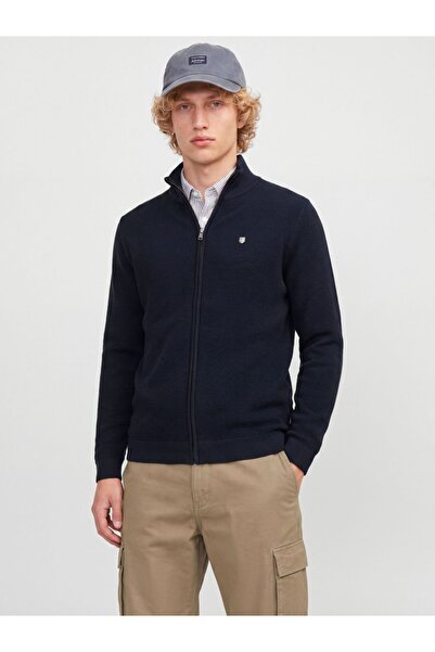Jack & Jones Ανδρική Πλεκτή Ζακέτα με Ψηλό Γιακά, Από Βιολογικό Βαμβάκι, JPRB...