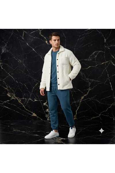 Jack & Noah Men's Plush Shirt Sweatshirt Tracksuit 3-Piece Set