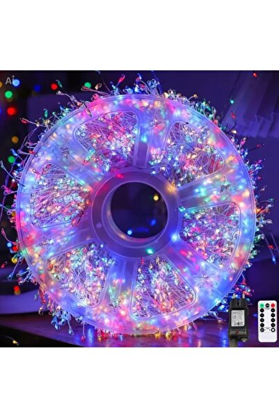 BZRSH Instalație lumini de Crăciun 50m 1000 becuri LED multicolore Sârmă de c...
